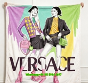 Versace Multicolor Pastel Background Fashion Illustration Print Flannel Throw Blanket Luxury Sofa Cover Blanket IMG_1679